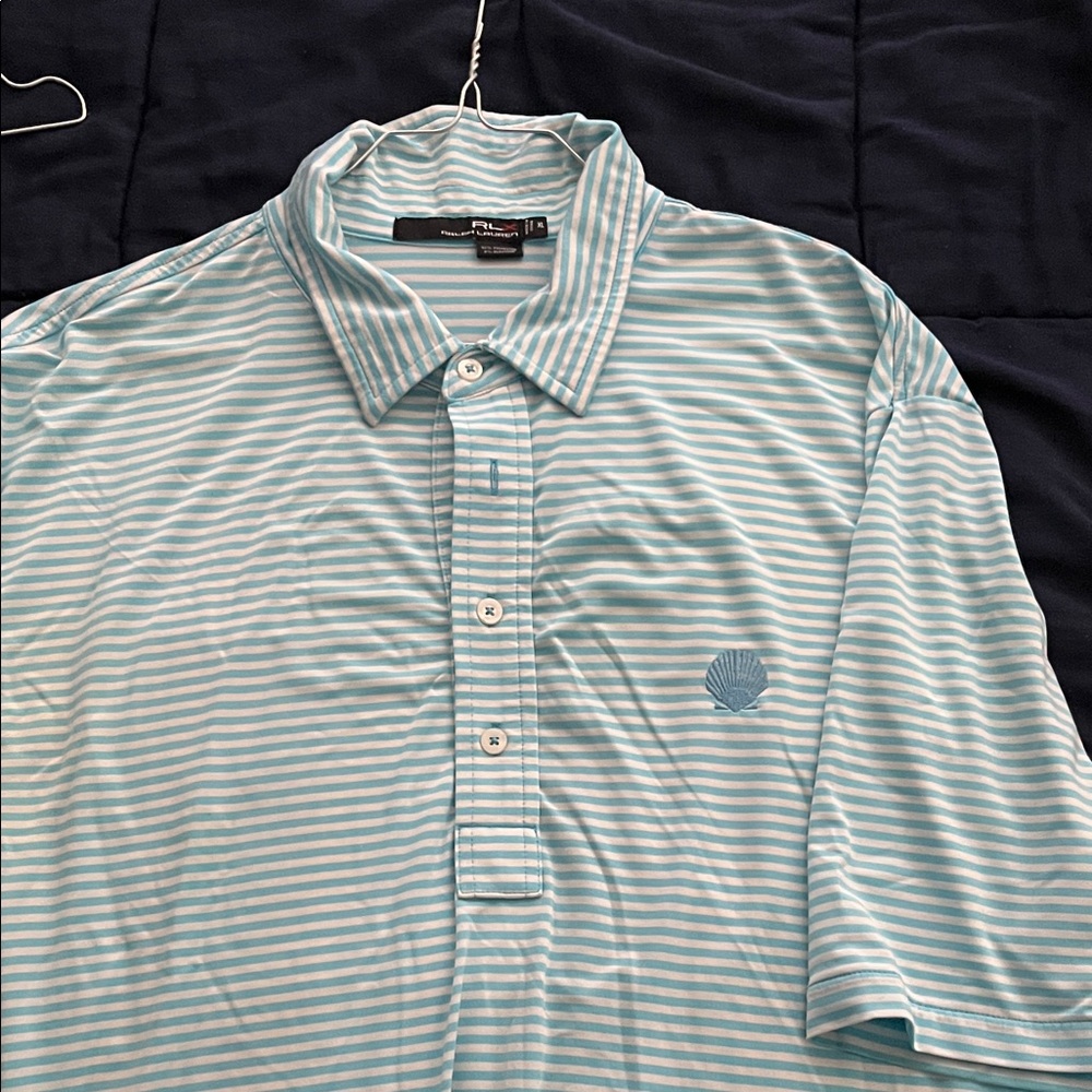 Polo by Ralph Lauren Light Blue Striped Polo Shirt